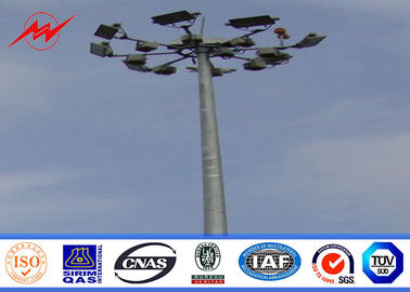 China Hoher Mast Pole des Flughafen-30M HDG mit doppelter Laternenplatte für 100 Quadratmeter Stadionsbeleuchtung fournisseur