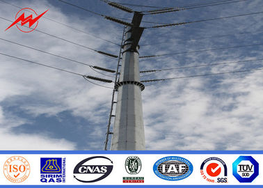 China Hoher Erdbeben-Widerstand Q345 galvanisierter Röhren- Stahl-Pole für elektrische Linie AWS D 1,1 fournisseur