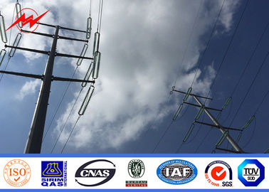China Powder Coating 30FT Philippine Galvanized Steel Power Pole with Cross Arm fournisseur
