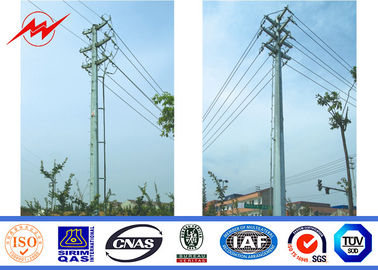 China ISO 12m 3mm Stärke galvanisierter Stahl-Pole für Tranmissions-Linie fournisseur