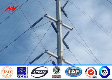 China 132kv Octagonal  Electrical Galvanized Steel Telescopic Pole AWS D1.1 For Power Line Project fournisseur