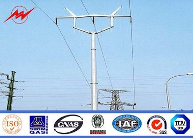 China ASTM-A123 galvanisierte Standardstahlstrommast-Verteilung 69 KV-Stromleitung Pole fournisseur