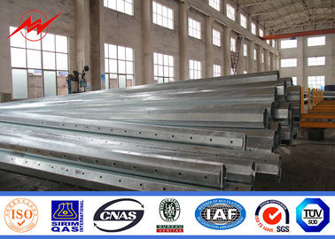 China 9m 12m 16m galvanisierter Stahlpfosten mit Bitumen und Armkreuzung fournisseur