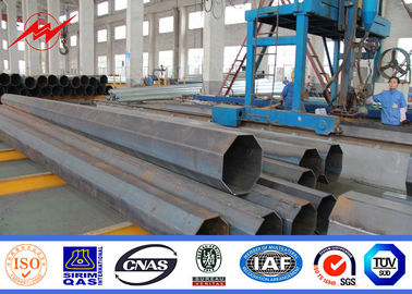 China Asphaltieren Sie röhrenförmige heißes Bad galvanisierte Stahl-Pole-Verjüngung oder polygonale Form fournisseur