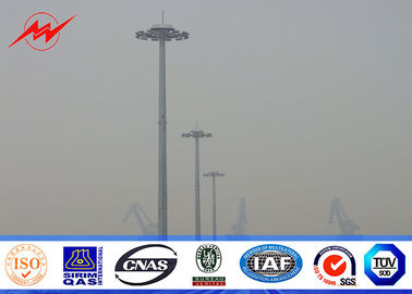 China Galvanisierter achteckiger 45M hoher Mast heller Pole mit dem Plattform-Klammer-Arm für Stadions-Beleuchtung fournisseur
