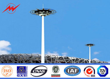 China 40M heißes Bad im Freien galvanisierte hohen Mast-Turm mit Rasing-System für Stadions-Beleuchtung fournisseur