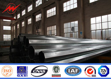 China 10M 12KN Afrika Standard- Stahl- Röhren-Pole mit Galvanisierungs-Oberflächenbehandlung fournisseur
