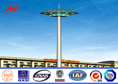 China GR50 Seiten-Stadions-Licht-beleuchtet hoher Mast-Turm 10nos 200W HPS des Stahl-12 mit Rasing Sytem Maintanence fournisseur
