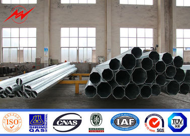 China Polygonales konisches rundes Bitumen galvanisierte Stahl-Polen für obenliegende Linie 132kv fournisseur