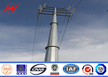 China Runder Stahlmast-elektrischer Stahlröhrenfernleitungs-Pole-Turm mit Baumaschinen fournisseur