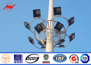 China 40M 60 Lichter Nr. LED galvanisierten hohen Mast-Stadions-Lichtmast mit rundem Laternen-Wagen fournisseur