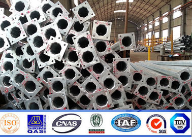 China galvanisierte weißer gewölbter Arm-Stahl 10m 12m Straßenlaterne-Pole-schwarzes Stahlende fournisseur