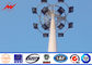 Pulverisieren Sie Beschichtung flanschte 20m hoher Mast Polen, Piazza-/Garten-Lichtmast fournisseur