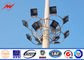 Äußeres Parkplatz-Bitumen-hoher Mast-Turm 3mm 25m mit runder Lampen-Platte fournisseur