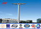 28m Q345 kundengebundener galvanisierter hoher Mast Pole mit anhebenden Systemen fournisseur