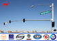 Längen-dauerhafte Mast-Arm-Verkehrszeichen Pole 11M Höhen-6M mit Ankerbolzen fournisseur