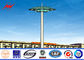 26m Q345 kundengebundener galvanisierter hoher Mast heller Pole mit anhebenden Systemen fournisseur