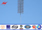 40M 60 Lichter Nr. LED galvanisierten hohen Mast-Stadions-Lichtmast mit rundem Laternen-Wagen fournisseur
