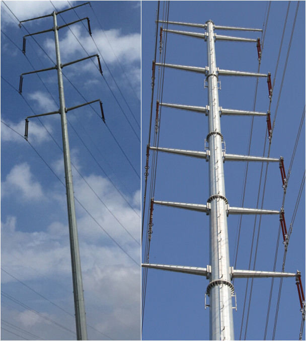 8M Pulverbeschichtung elektrische Leistung Pole für Verteilung und Übertragungsleitung 0