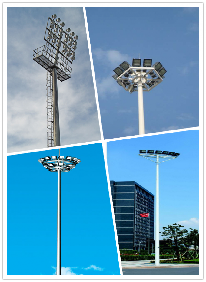Polygonales hohes Mast-Stadion heller Pole des Fachmann-20m mit Pulver-Beschichtung 0