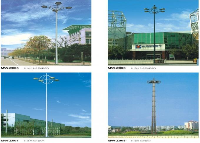 Fußballplatz 30 Meter galvanisierte hohen Mast Polen mit anhebendem System 2