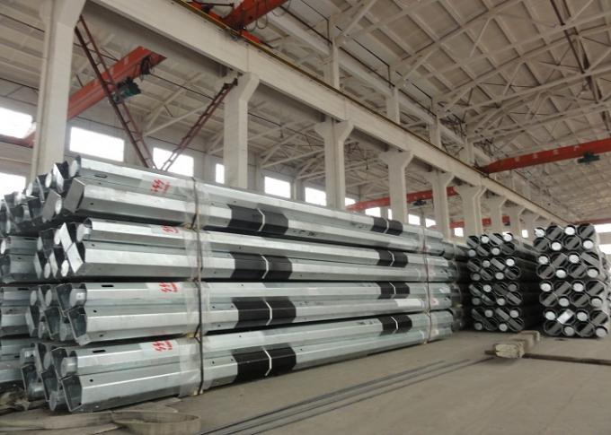 Bitumen 10m 220-KV-Stahlrohre heller Pole im Freien für obenliegende Linie Projekt 1