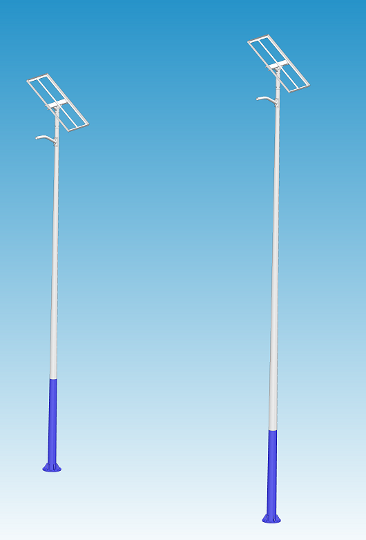 Solar- 2.75mm 12m Doppel- Outreach galvanisierter Stahl-Pole für Straßen-Beleuchtung 2