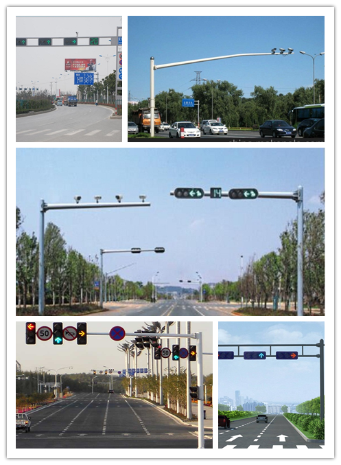 6m 12m Ampel Längen-Q345/Straßenlaterne Pole für Verkehrszeichen-System 1