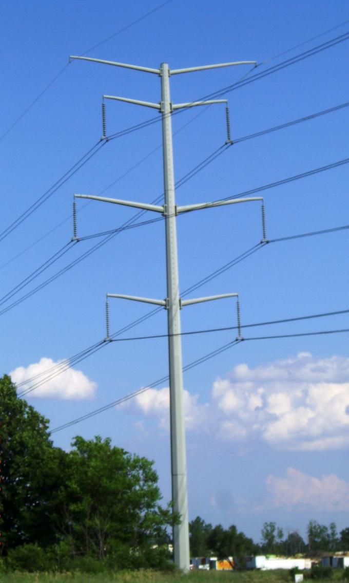 Stahl-Galvanzied Electric Power Pole für Übertragungsleitung 345KV 0