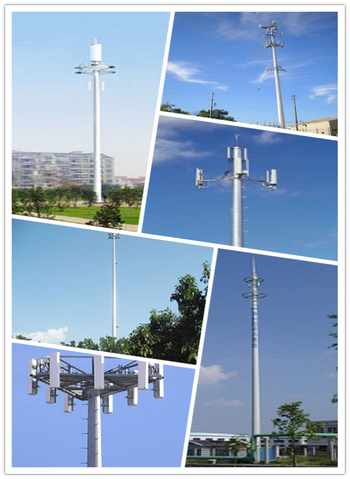 Hochspannung galvanisierter elektrischer Monopole Telekommunikations-Stahlturm 2