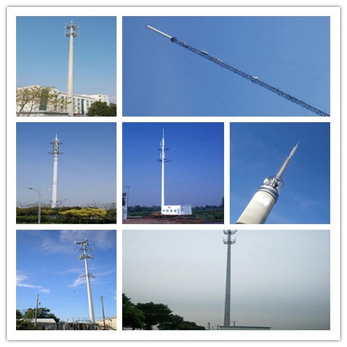 Stahl- Telekommunikations-zelluläre Antennen-Mono-Pole-Turm für Kommunikation, ISO 9001 1