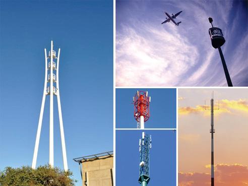 Spitzte sich Mono- Pole beweglicher Handy-Turm des Stahl-100ft/zu,/angeflanschte Stahl-Polen 1