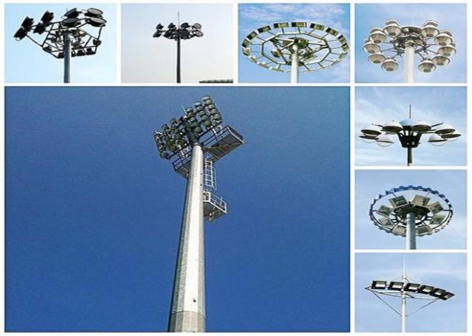 Energie 30meters, die hohen Mast Polen mit CCTV-Installation für Flughafenbeleuchtung beschichtet 0