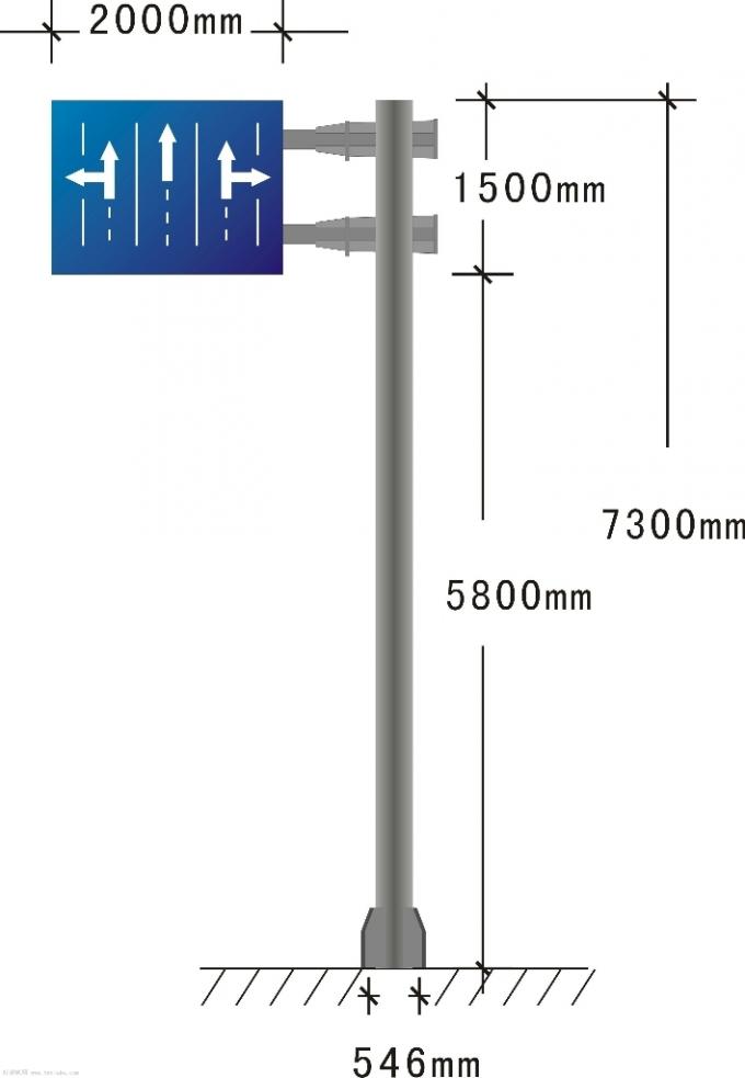 Achteckige Stahlstraßen-Lichtmast-Verkehrs-Lichtsignale mit Pulver-Beschichtung 2