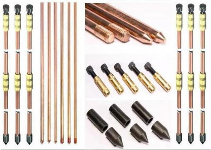 Berufs- Kupfer-verbundene Grund-Rod-Kupfer-Erdungsschiene 1/2“ 5/8" 3/4" 0
