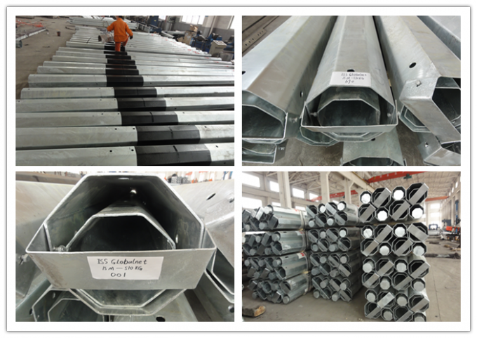 15M 1200 Dan-Stahl- Strommast, Röhren- Stahl-Pole mit Galvanisations-Oberflächenbehandlung 1