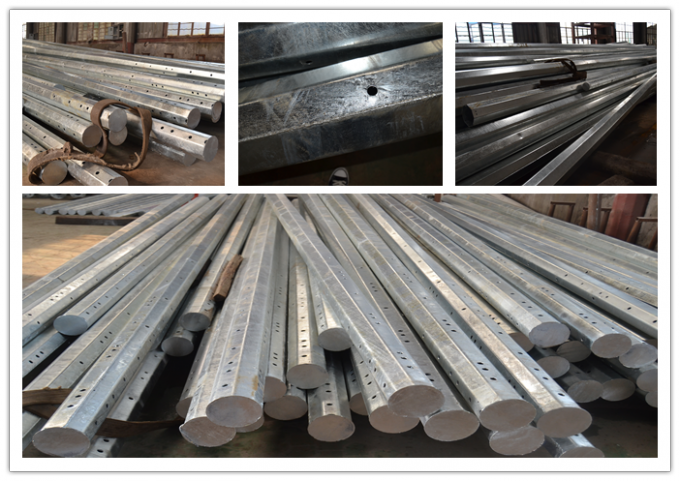 Q235 Q345 Q460 10kv galvanisierte Stahl-Polen für Verteilungs-Linie Projekt 1