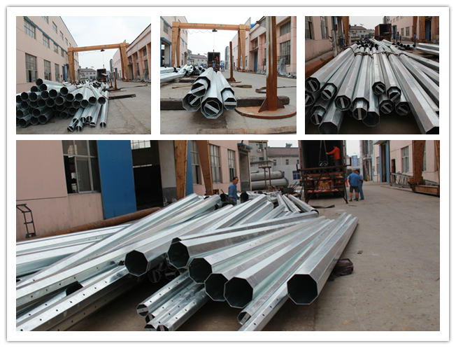 33kv Fernleitung galvanisierte Stahl-Polen für Netzverteilung ISO-Zustimmung 1