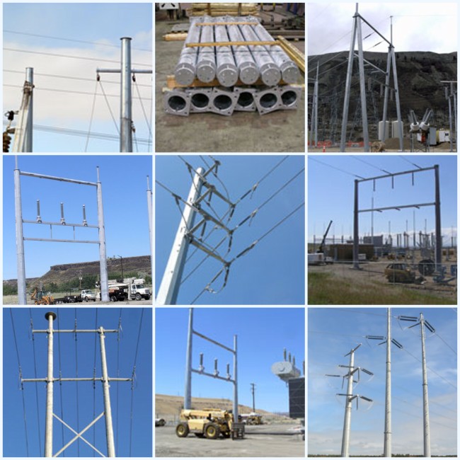 Mast-Pole-Fernleitungs-Projekt der Mittelspannungs-elektrischen Leistung hohes 0