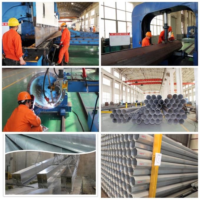 Verteilungs-Stahlröhrenturm Pole/galvanisierte Metall Polen für elektrische Industrie 1