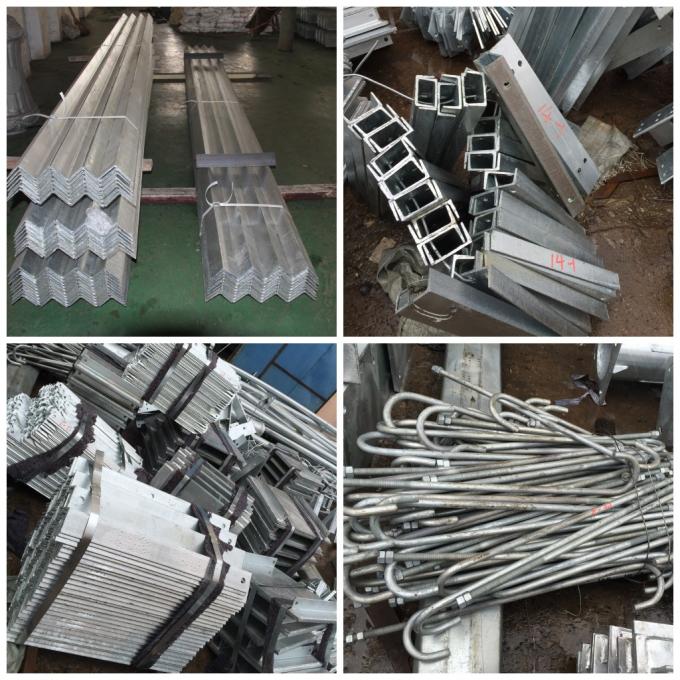Verteilungs-Stahlröhrenturm Pole/galvanisierte Metall Polen für elektrische Industrie 0