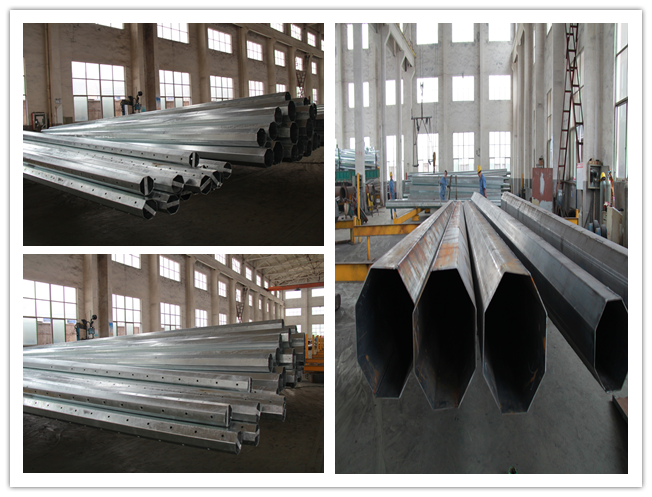 Galvanisierter Stahl- Röhren-Pole für elektrische Verteilungs-Linie Projekt 1