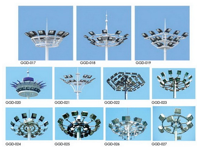 30M polygonaler Monopole hoher Mast-Lichtmast MPH für Fußball-Stadion mit 60 Lichtern 2