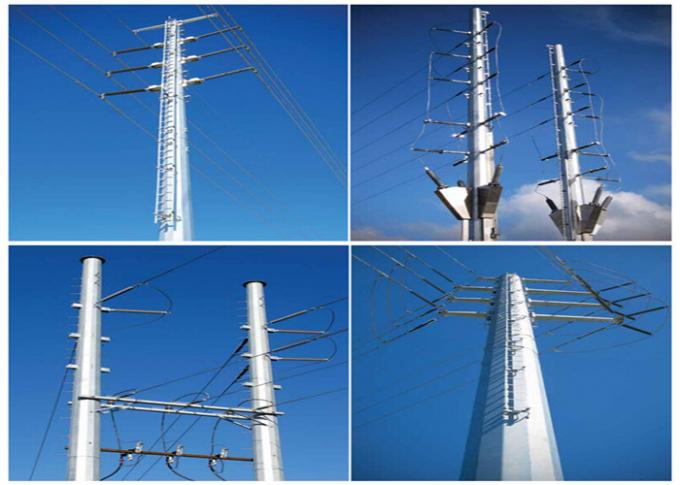 Polygonale 100FT Monopole Turm-Kommunikations-Verteilung im Freien für Strommast des Stahl-115KV 2
