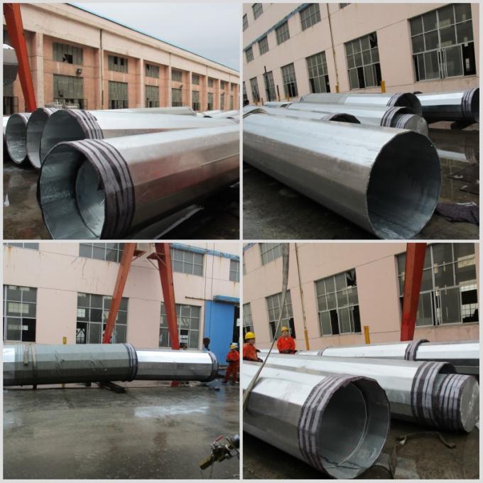 10M 12KN Afrika Standard- Stahl- Röhren-Pole mit Galvanisierungs-Oberflächenbehandlung 1