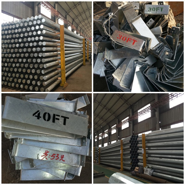17m galvanisiertes Rohr-Metall Röhren- Stahl-Pole Kraftübertragungs-Polen ASTM A123 Stahl- Anmut-65 0