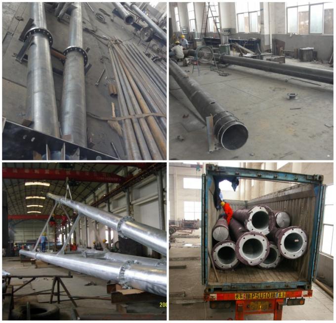 Höhen-heißes Bad-galvanisierte Stahl-Pole-Verjüngung ASTM A572 Stahlsorte-6516m oder polygonale Form 1