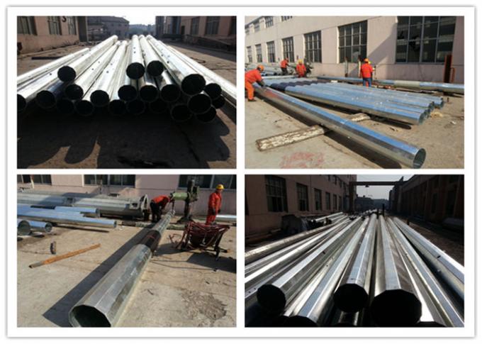 Q235 Q345 Q460 10kv galvanisierte Stahl-Polen für Verteilungs-Linie Projekt 0