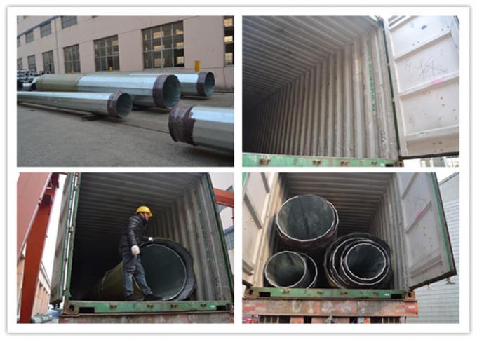 10kv - 550kv Stahl- Röhren-Pole mit Galvanisations-Oberflächenbehandlung 1