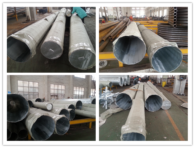 9 Meter galvanisierter Stahl- Röhren-Standard Pole-Stahlstrommast-ASTM A123 1
